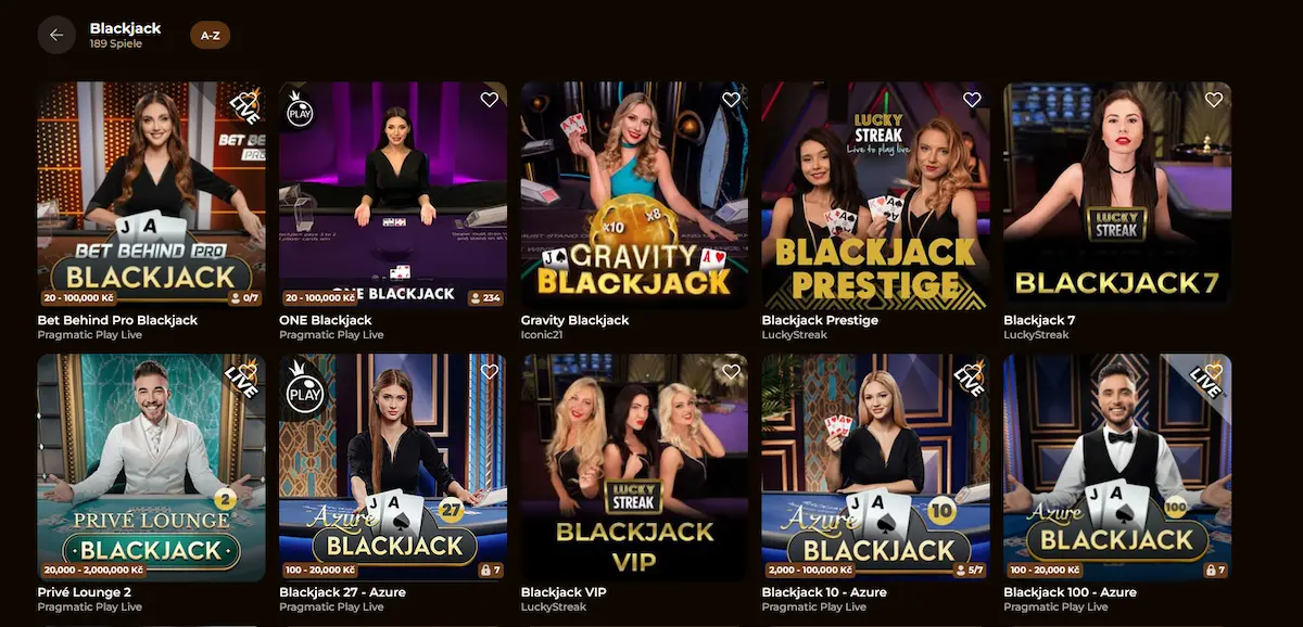 Rolldorado Blackjack – Live-Tischspiele in der mobilen App